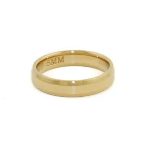 14k Gold 5mm Accented-Edge Band