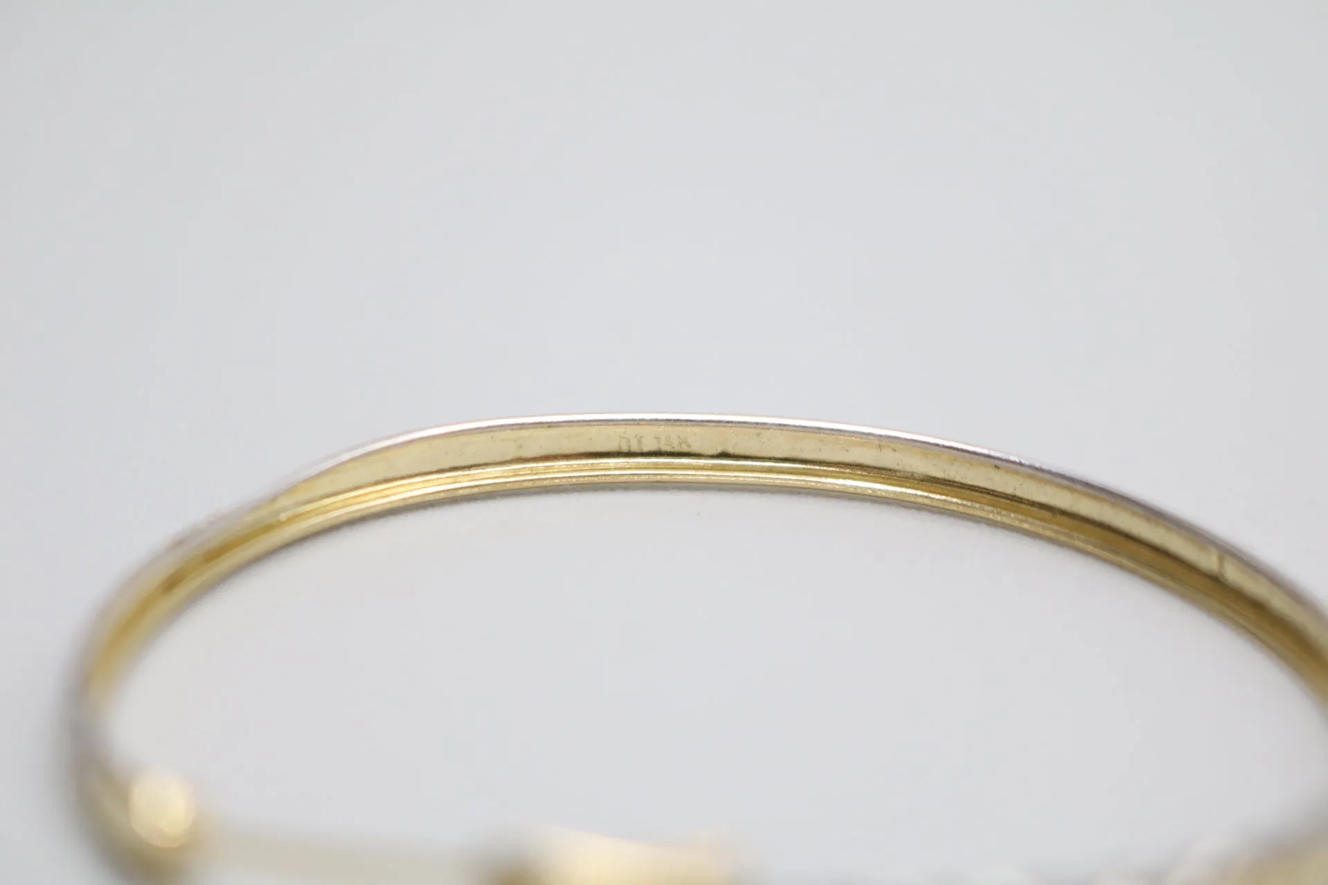 14K Two-Tone Hoop Earrings (4.0 Grams)