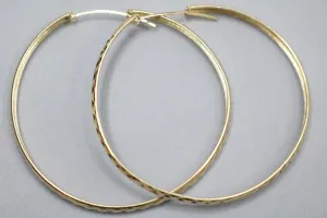 14K Two-Tone Hoop Earrings (4.0 Grams)