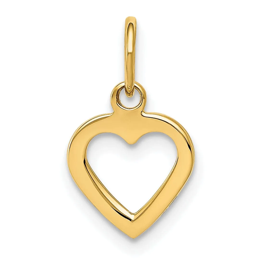 14k Yellow Gold Heart Charm