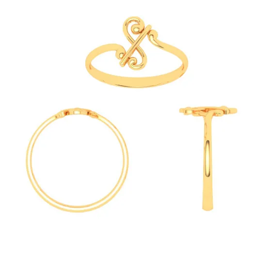 14KT Musical Note Gold Ring From Amazea Collection