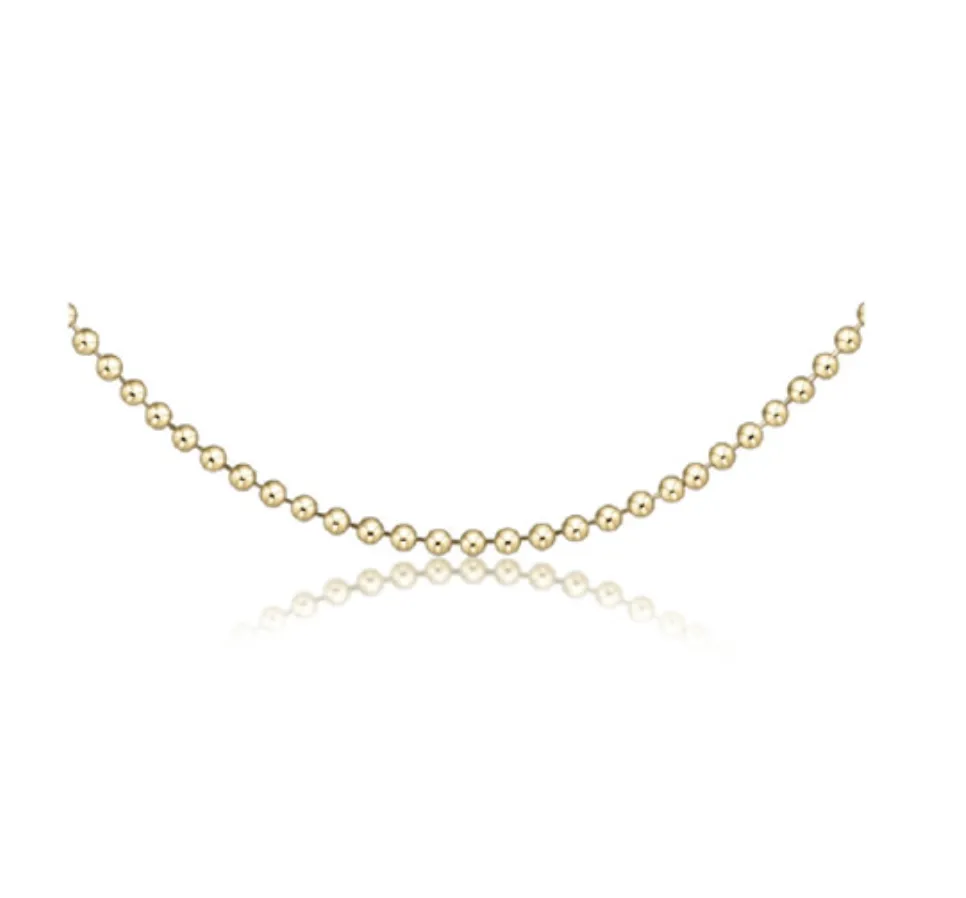 15" Choker Classic Beaded Chain - Gold by enewton