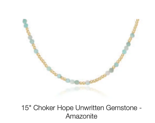 15" choker hope unwritten gemstone - amazonite by enewton