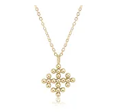 16" choker classic gold - signature cross encompass gold charm by enewton