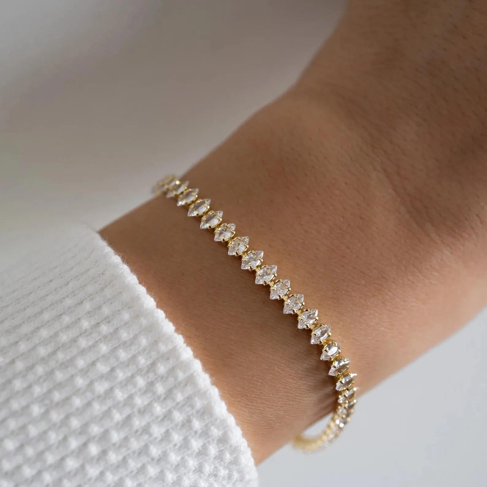 17cm-22cm 4mm/5mm Marquise Tennis Bracelet