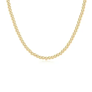 17" choker classic gold 4mm bead by enewton