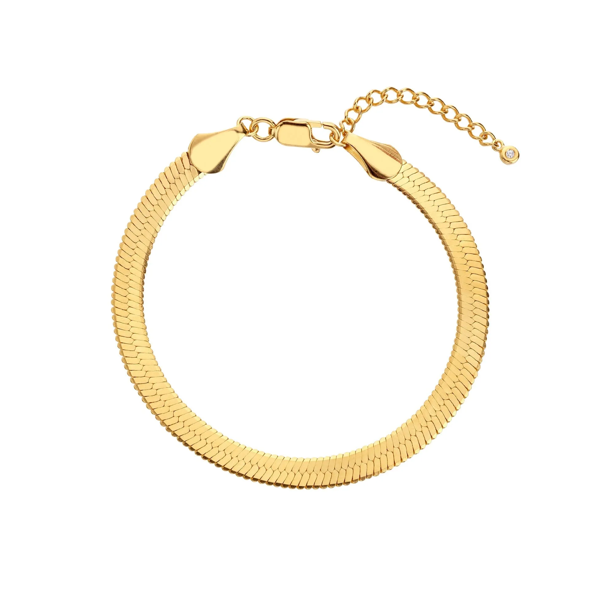 18ct Gold HD X TG Snake Chain Bracelet DL686