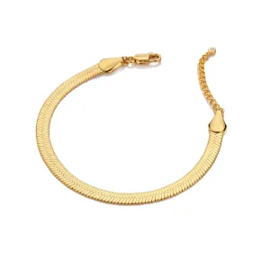 18ct Gold HD X TG Snake Chain Bracelet DL686