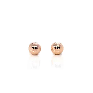 18k Classic Rose Gold Pearl Earrings 2 in 1