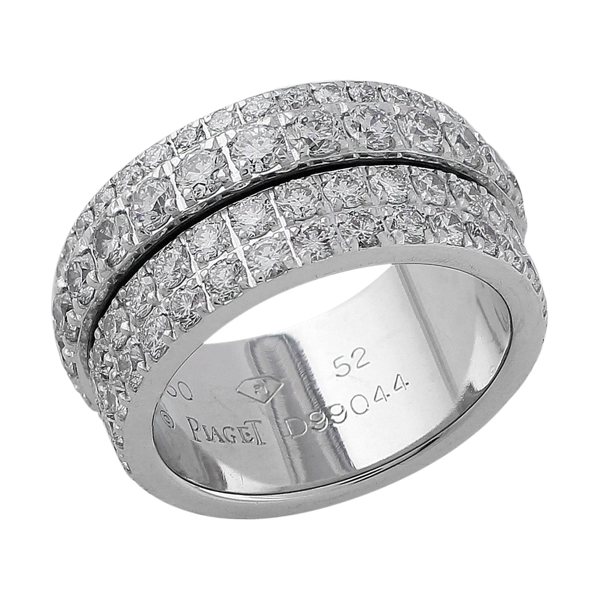 18k White Gold Piaget Possession Eccentric Rotating Diamond Ring