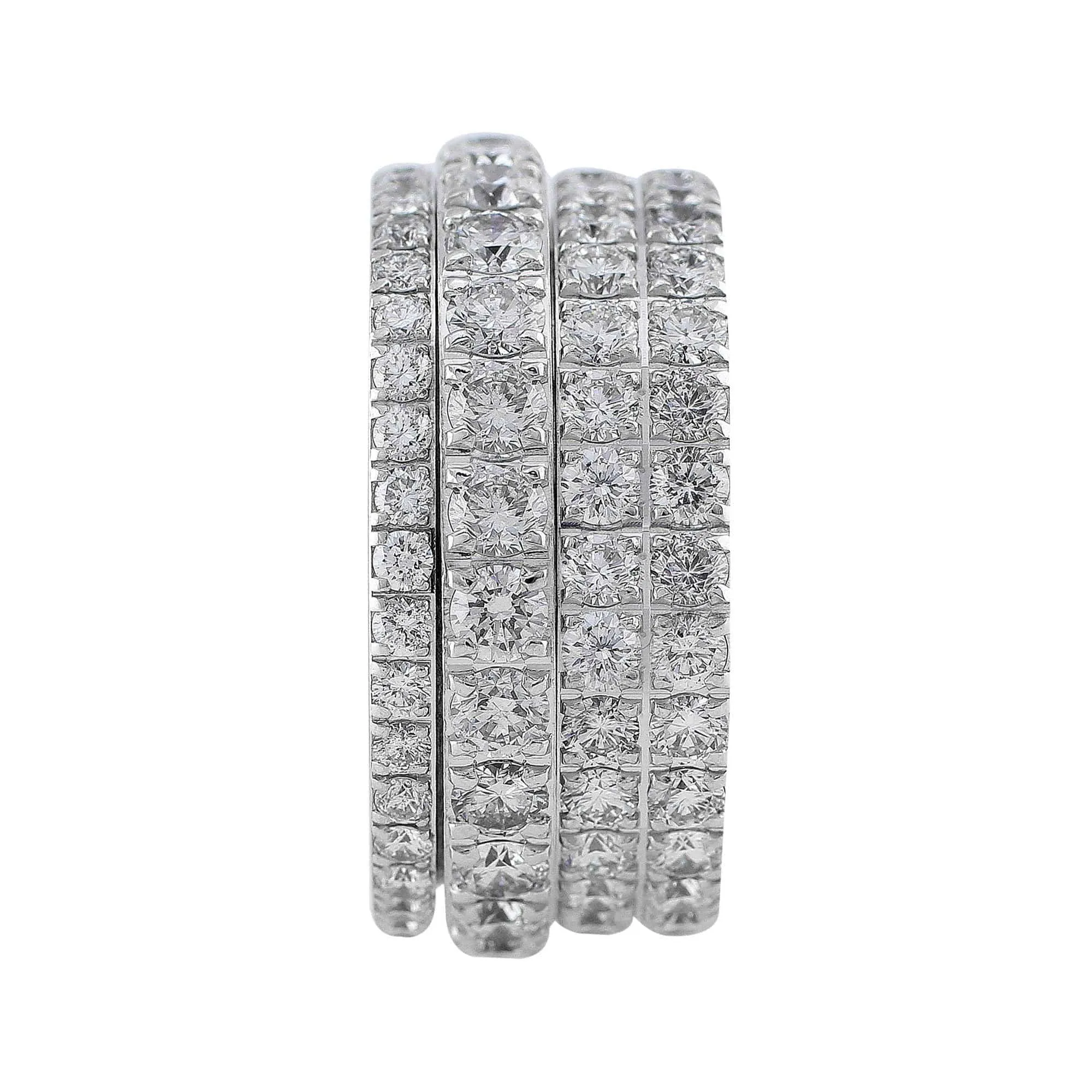 18k White Gold Piaget Possession Eccentric Rotating Diamond Ring