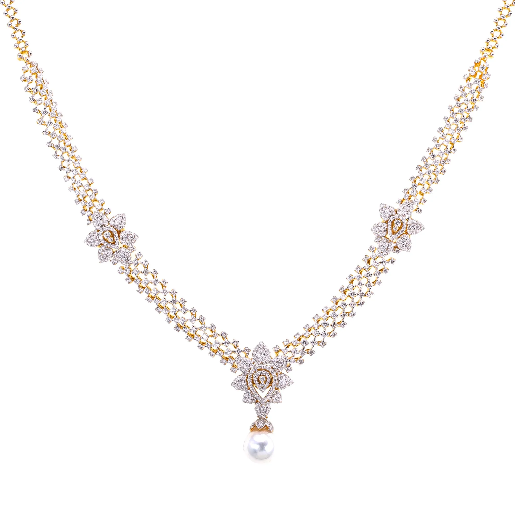 18K Yellow Gold Diamond Jewelry Set (61.9gm)