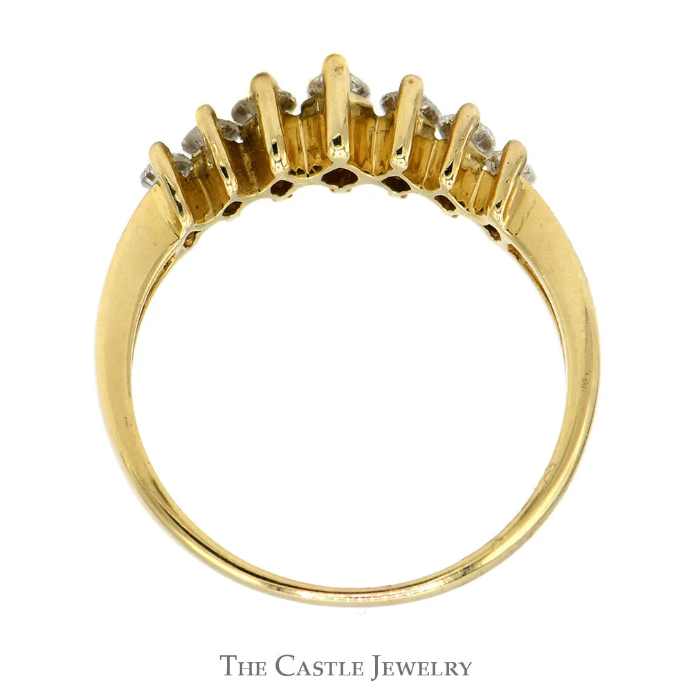 1cttw 7 Marquise Diamond Band in 14k Yellow Gold