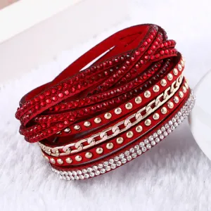 2016 New Unisex Multilayer Leather Bracelet Christmas Gift Charm Bracelets Vintage Jewelry For Women Pulsera