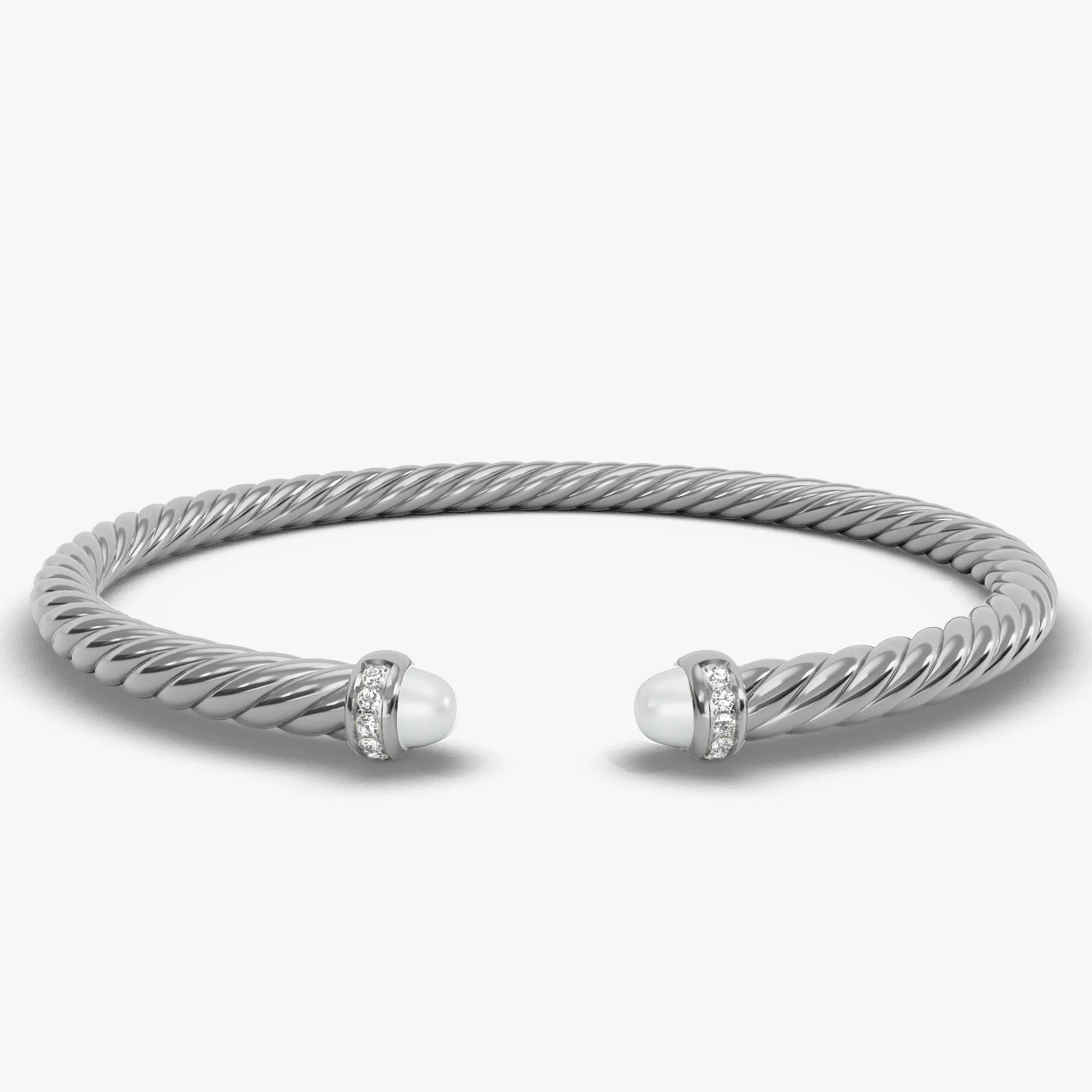 4MM MODERN CABLE FLEX BRACELET PE DI SIL