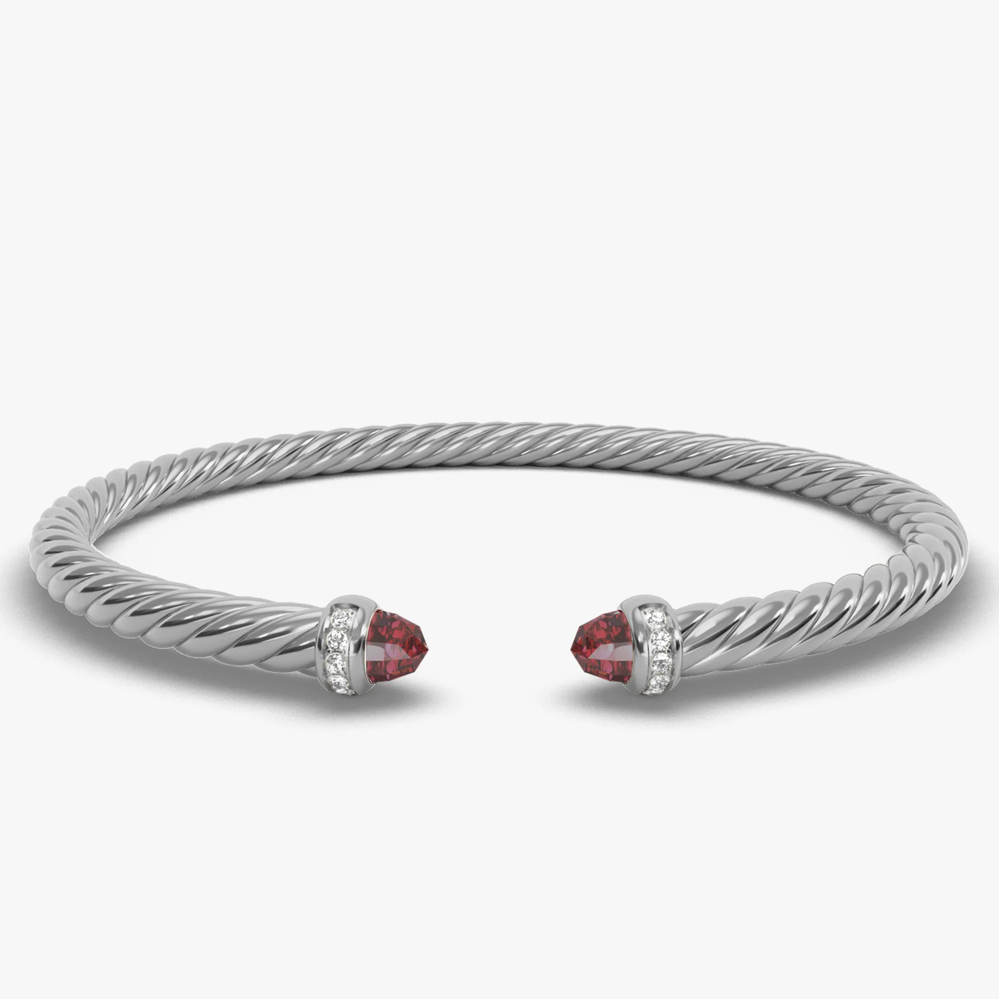 4MM MODERN CABLE FLEX BRACELET RG DI SIL