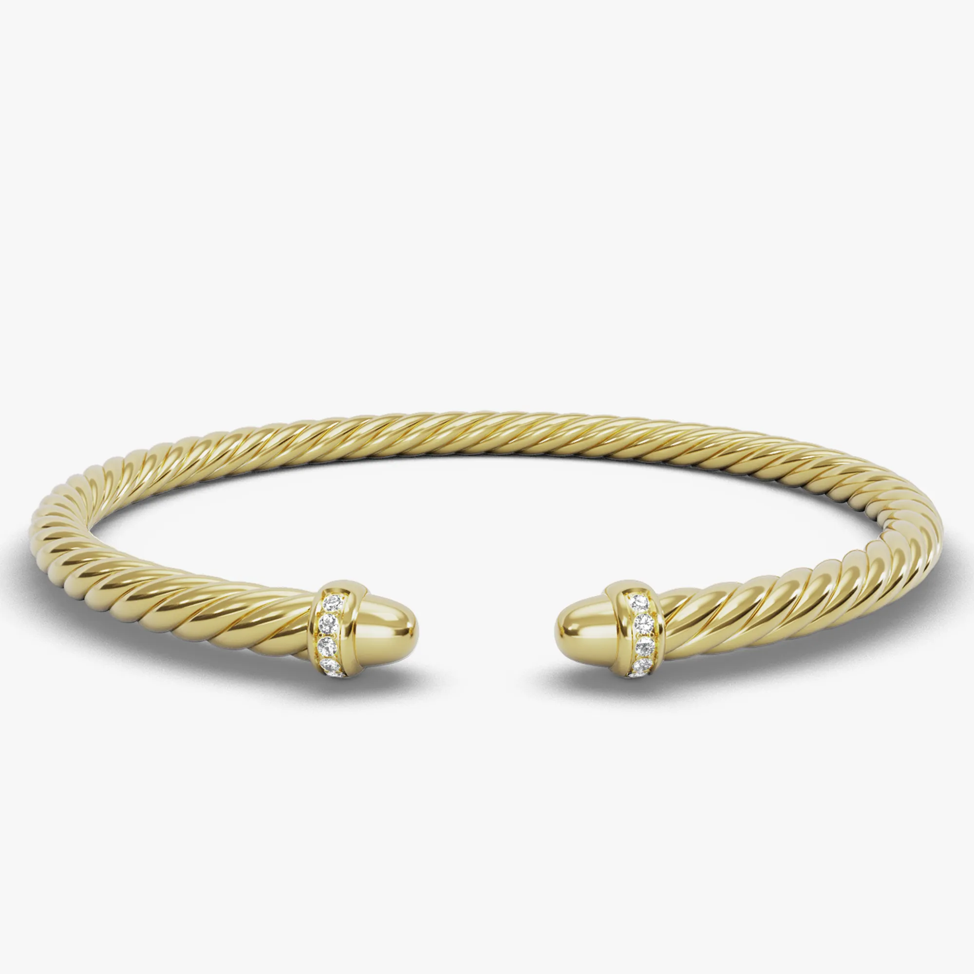 4MM MODERN CABLESPIRA BRACELET GG DI 18K