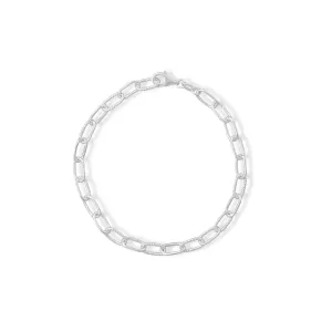 8" Smooth and Textured Link Bracelet