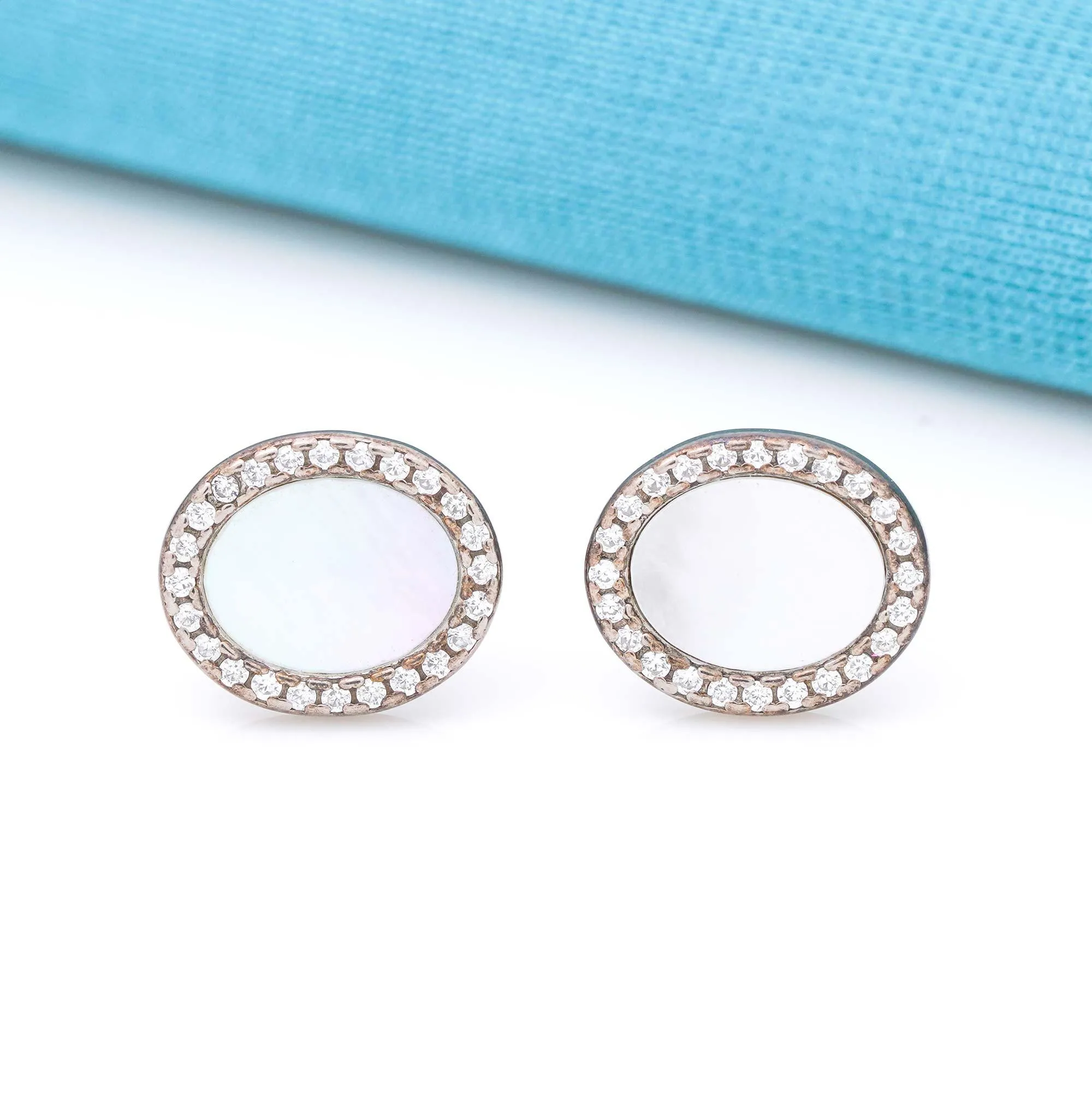 925 Silver Oval  Stud