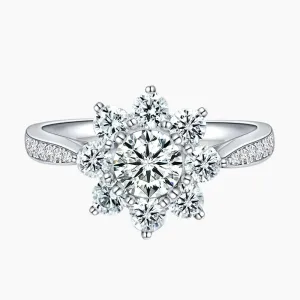 925 Sterling Silver Snowflake Ring