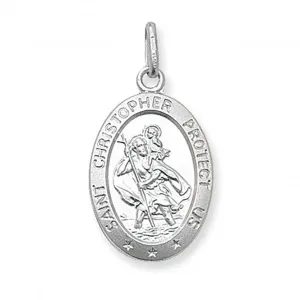 Acotis Silver Pendant St. Christopher G6279