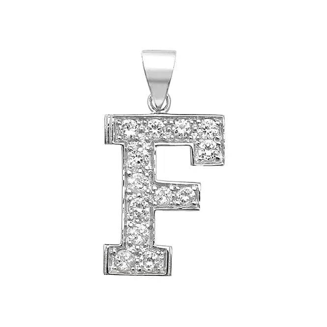 Acotis Silver Pendant Zirconia Initial With Zirconia G6127/F