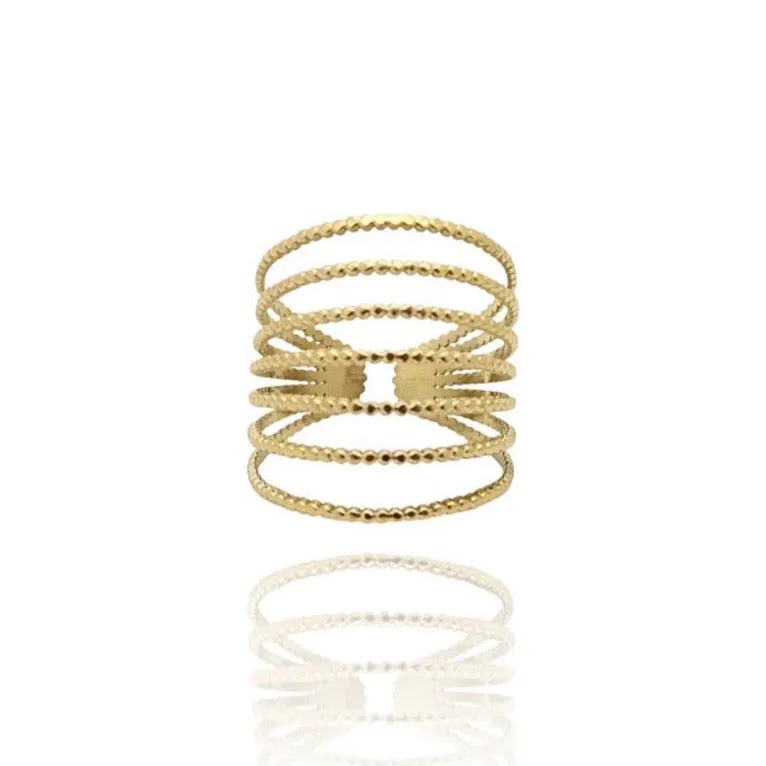 Adjustable Seven Row Stack Ring