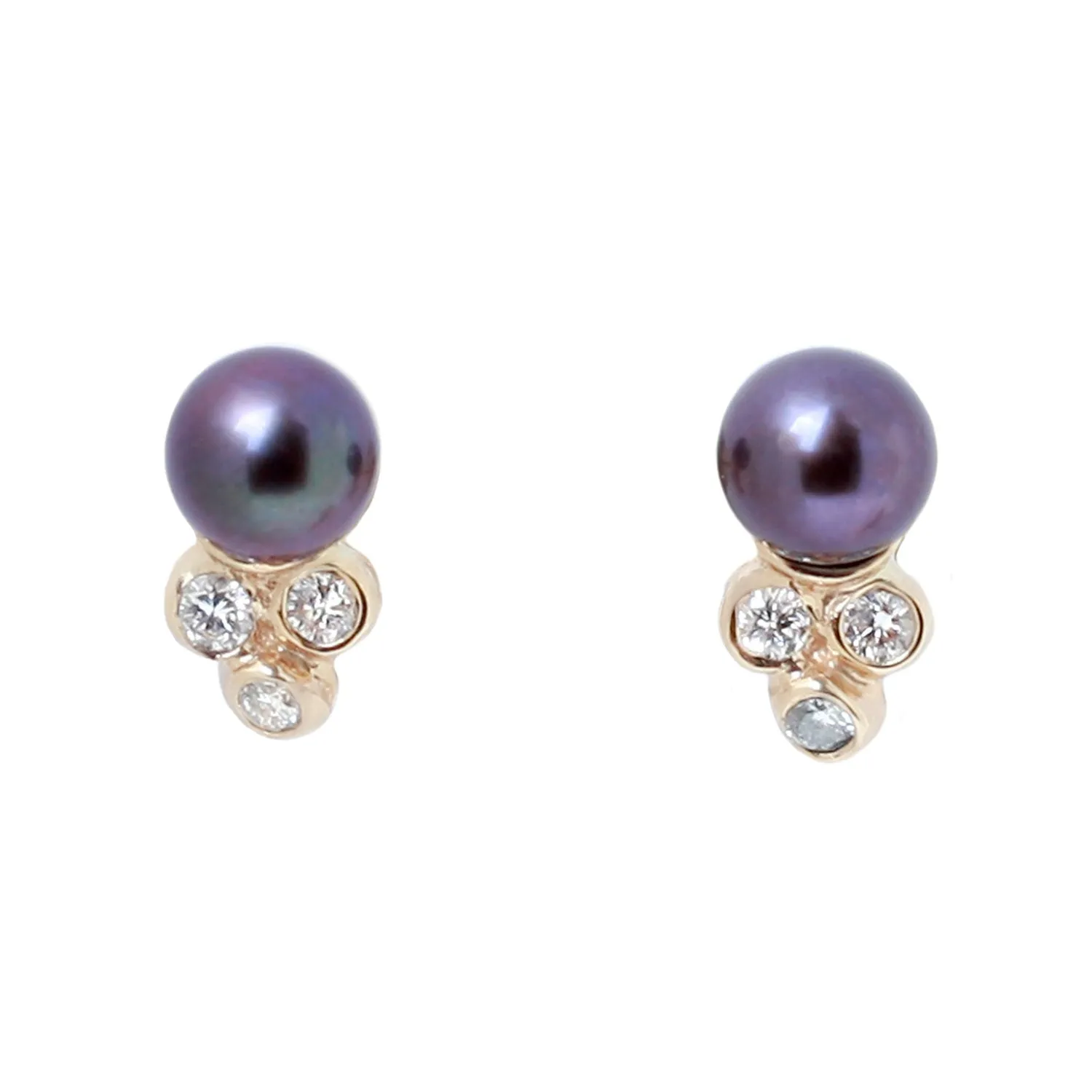 Akoya Pearl Diamond Studs