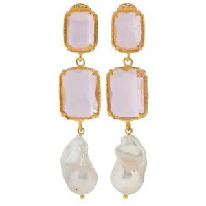 Alice Earrings Pale Pink