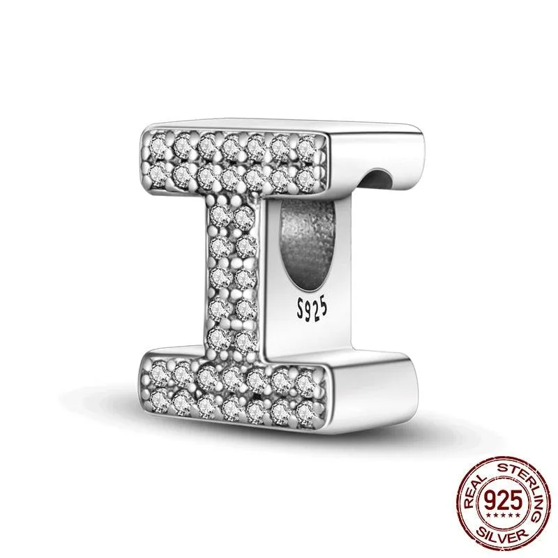 Alphabet Beads 925 Sterling Silver LOVE Letter Charm