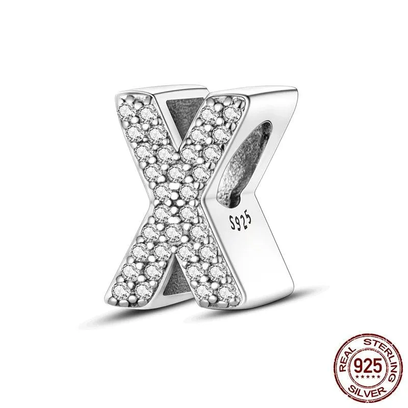 Alphabet Beads 925 Sterling Silver LOVE Letter Charm