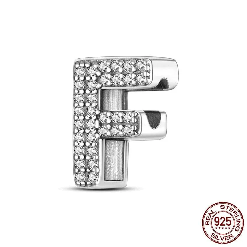 Alphabet Beads 925 Sterling Silver LOVE Letter Charm