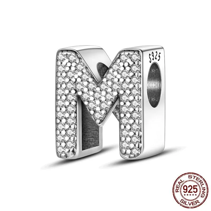 Alphabet Beads 925 Sterling Silver LOVE Letter Charm