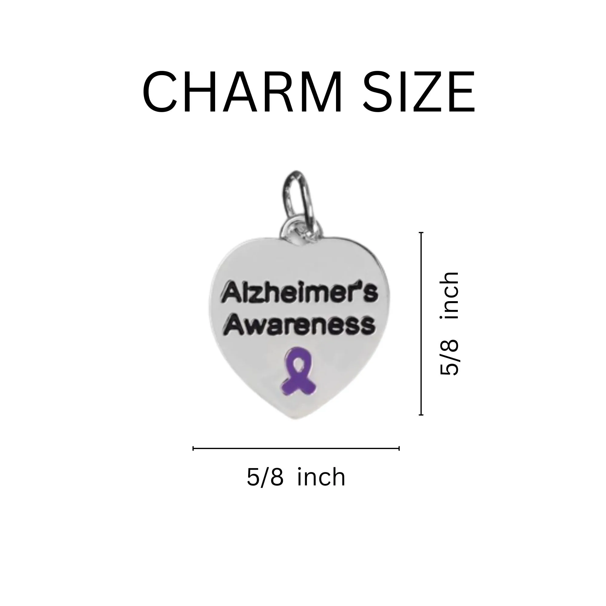 Alzheimer's Awareness Purple Ribbon Rope Bracelets