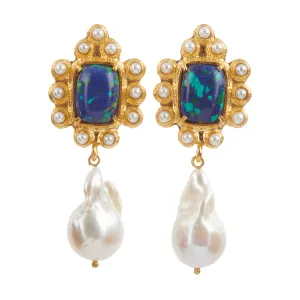 Amalita Earrings Green & Blue