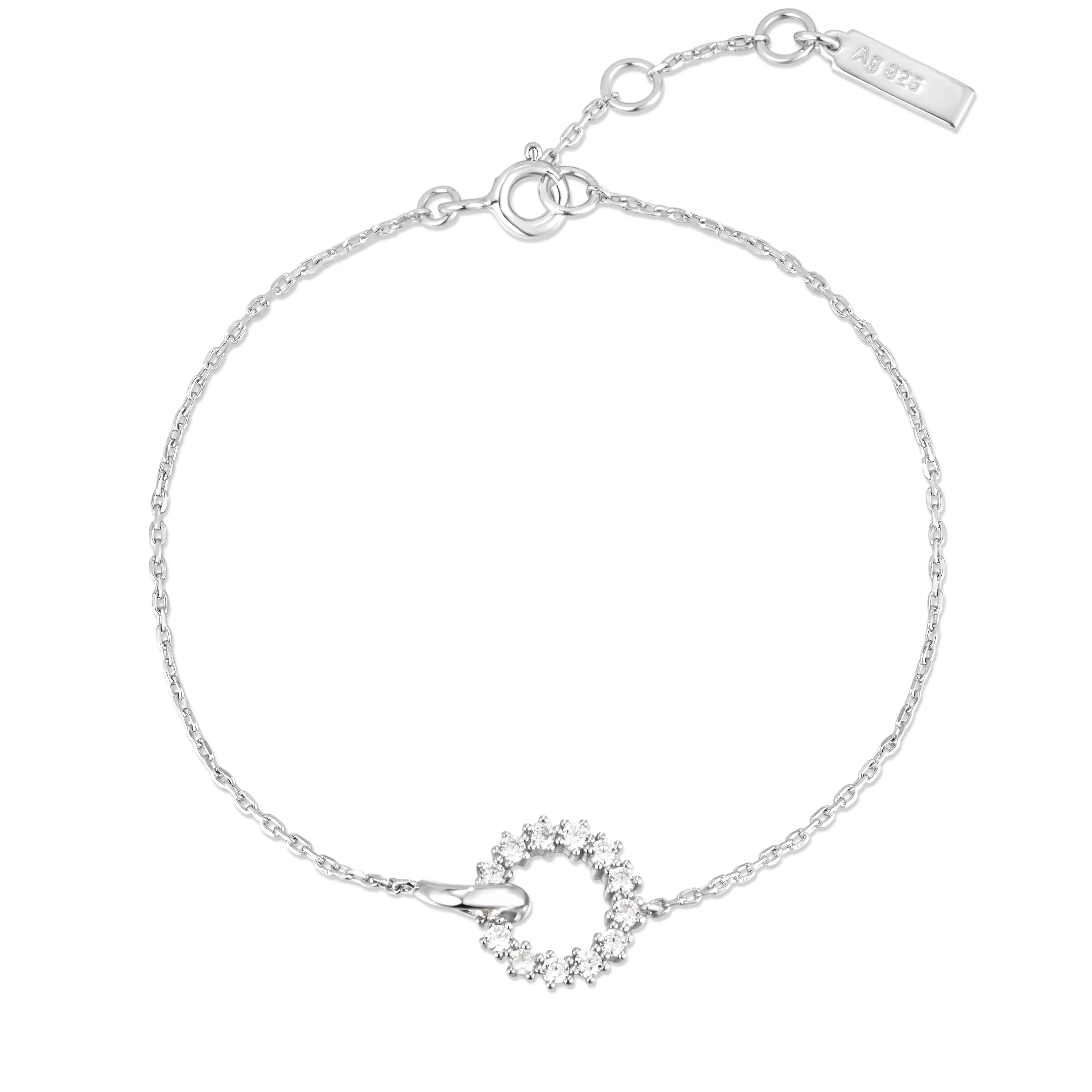 Ania Haie Silver Interlinked Circle Bracelet