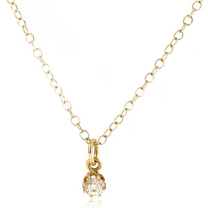 Antique Edwardian 0.25ct Diamond 15ct Gold Necklace