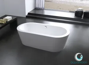 Aquamoon Pandora White Freestanding Soaking Bathtub