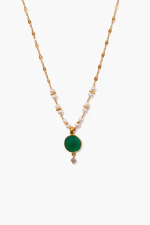 Aventurine Mix and Pearl Penina Pendant Necklace