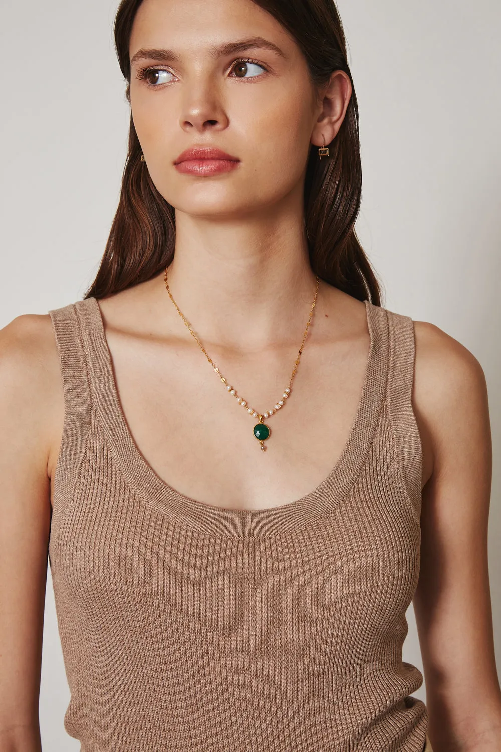 Aventurine Mix and Pearl Penina Pendant Necklace