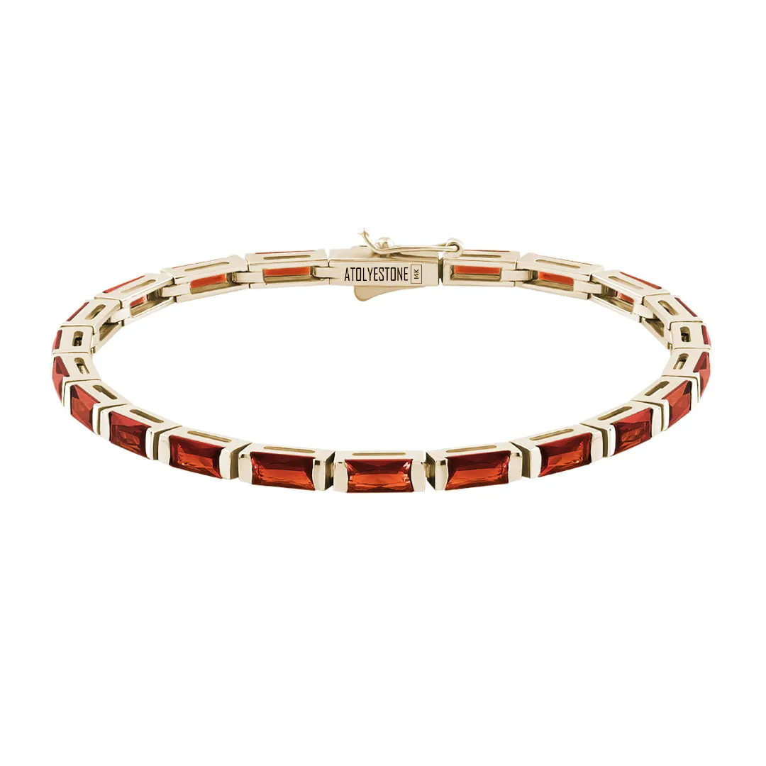 Baguette Tennis Bracelet in Gold