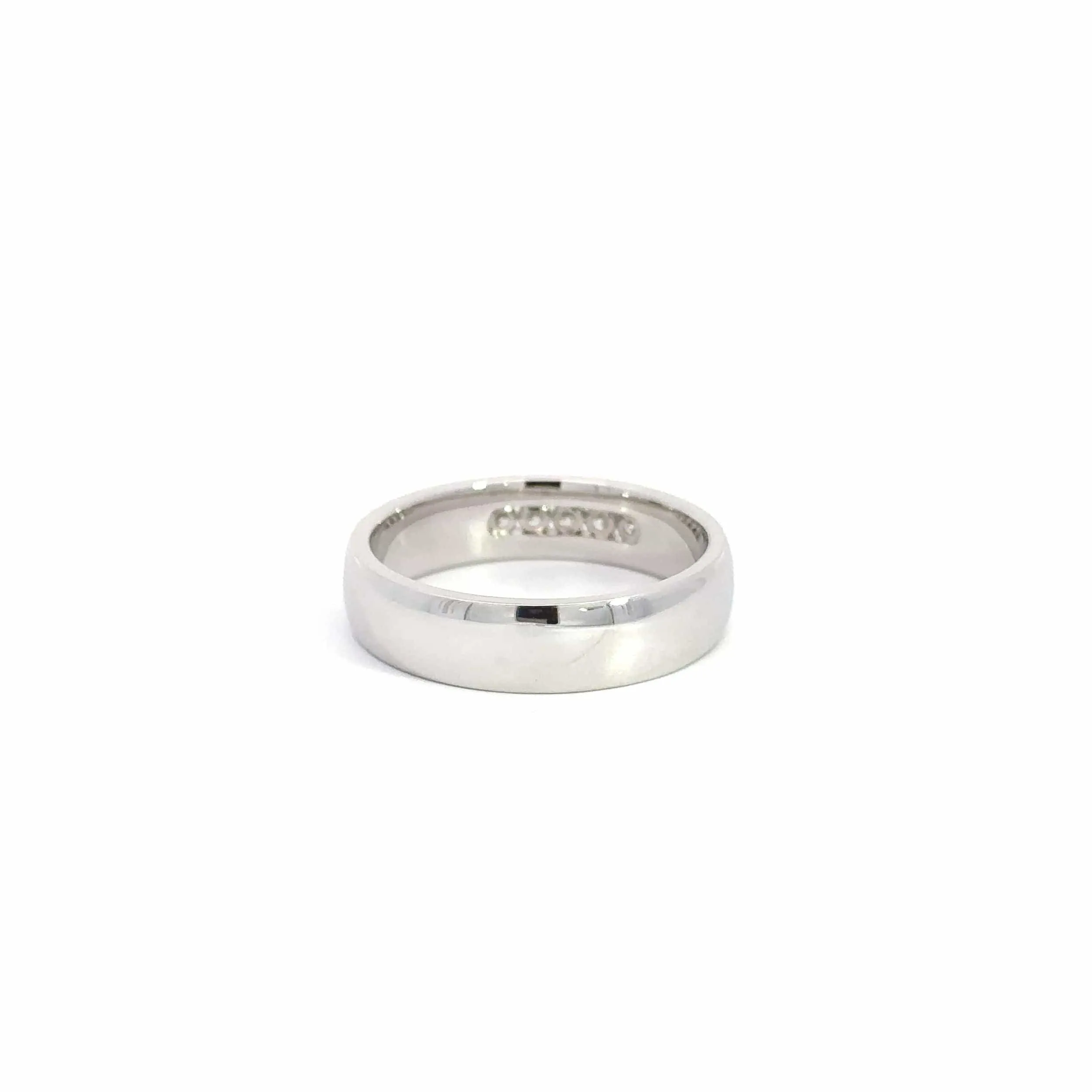 Baikalla 14k White Gold 5 Channel Set Men's Wedding Diamond Band Ring