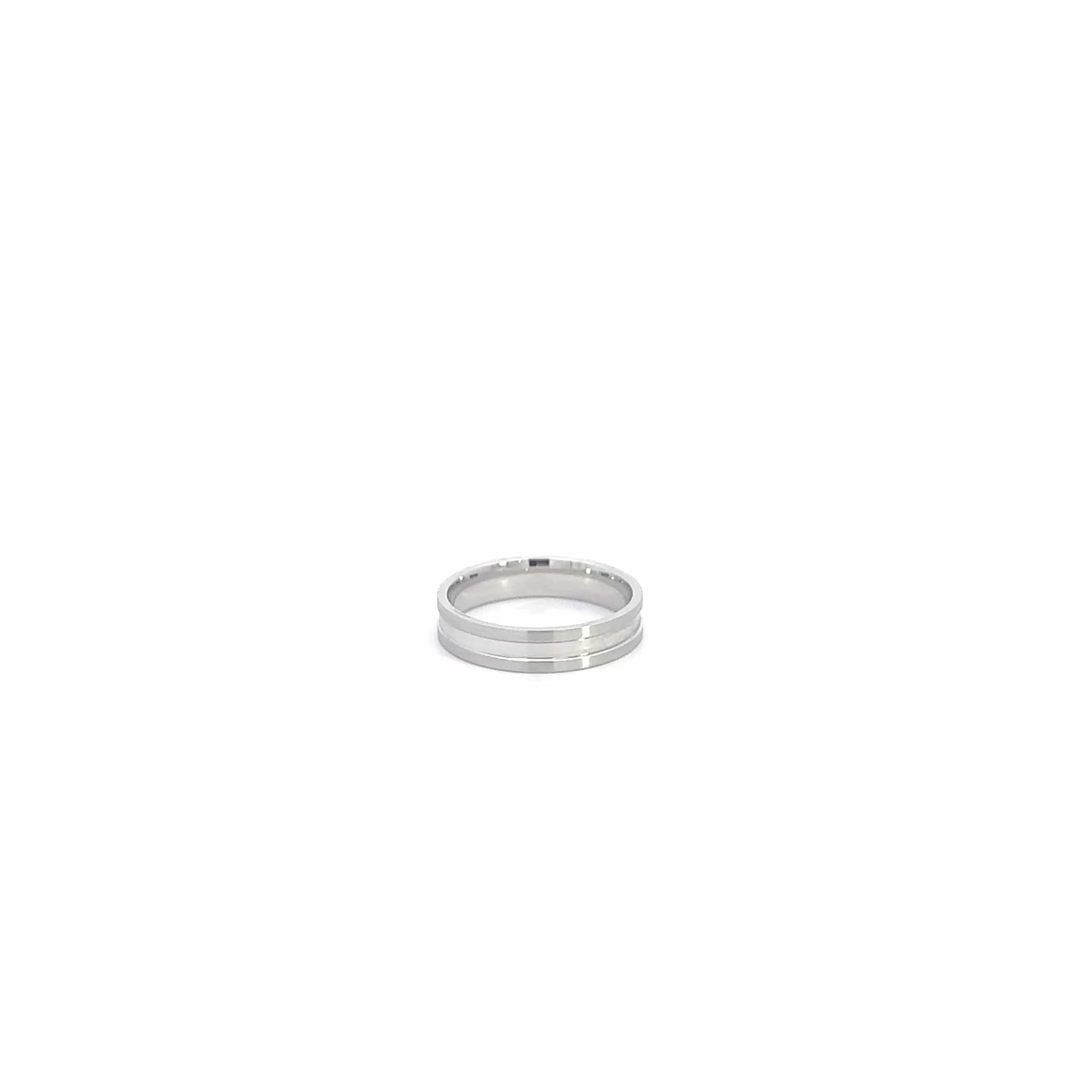 Baikalla 14k White Gold Wedding Diamond Band Ring