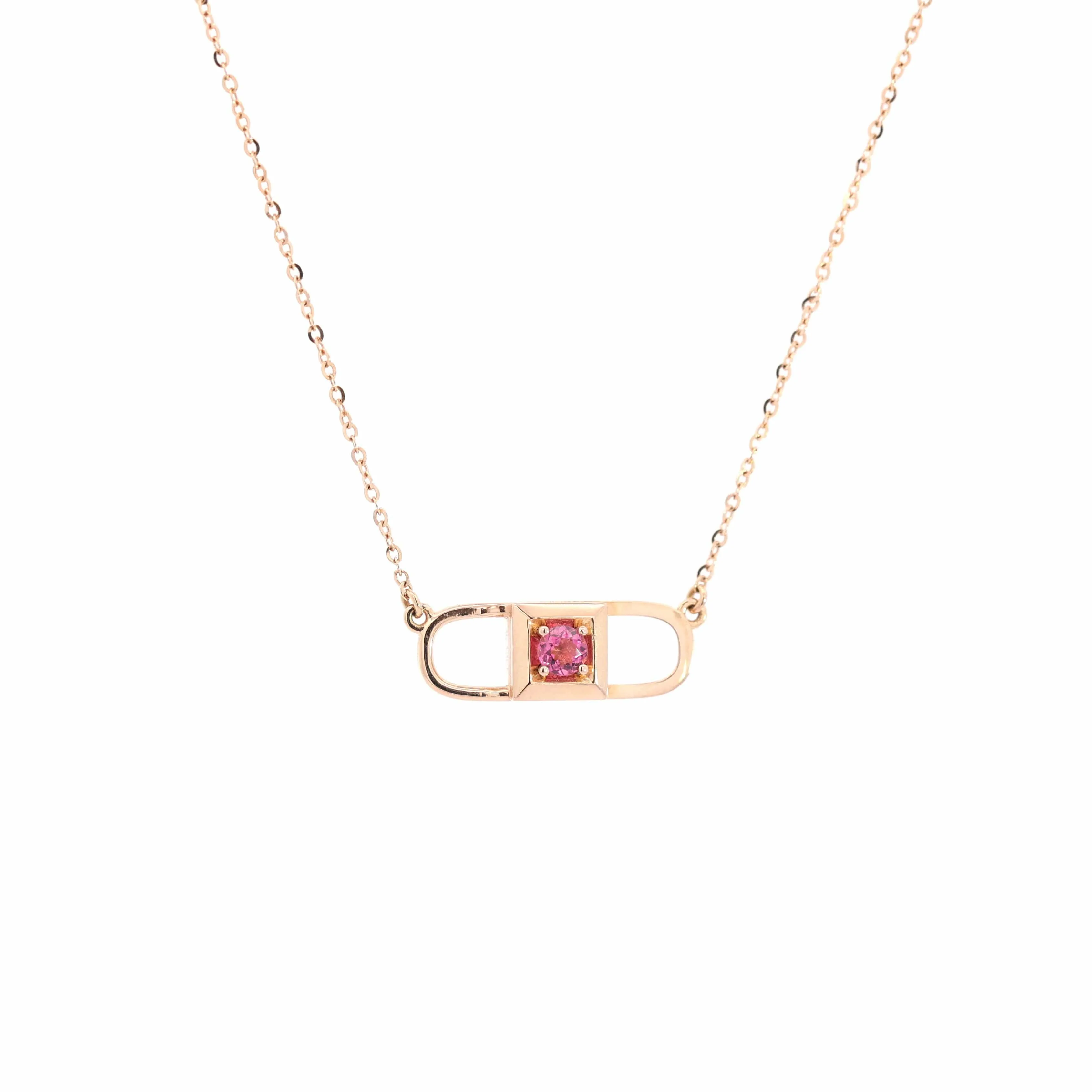 Baikalla "6 in 1" 18K Rose Gold Baby Pink Tourmaline & Diamond Love-Locket Necklace