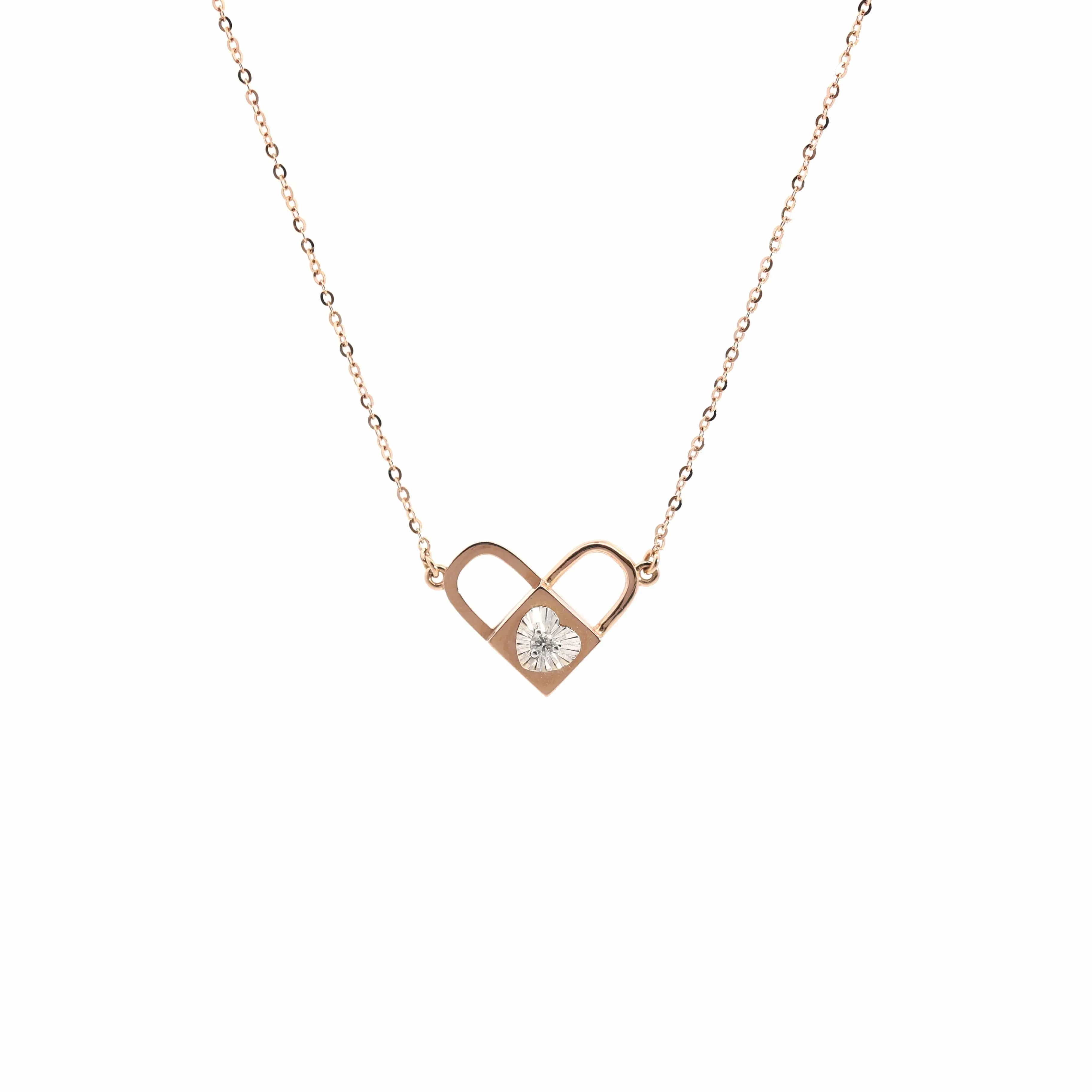 Baikalla "6 in 1" 18K Rose Gold Baby Pink Tourmaline & Diamond Love-Locket Necklace