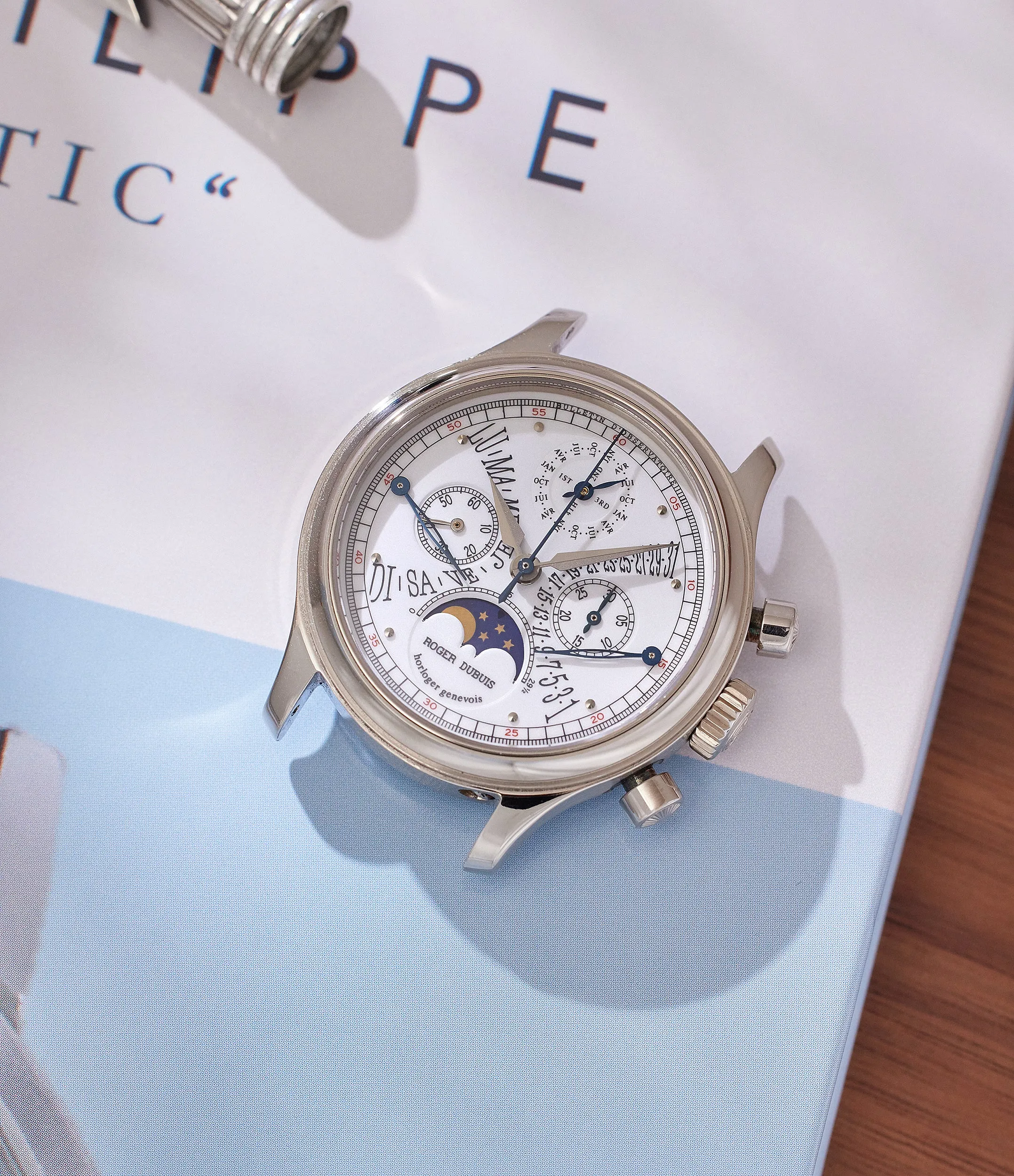 Bi-Retrograde Perpetual Calendar Chronograph | White Gold