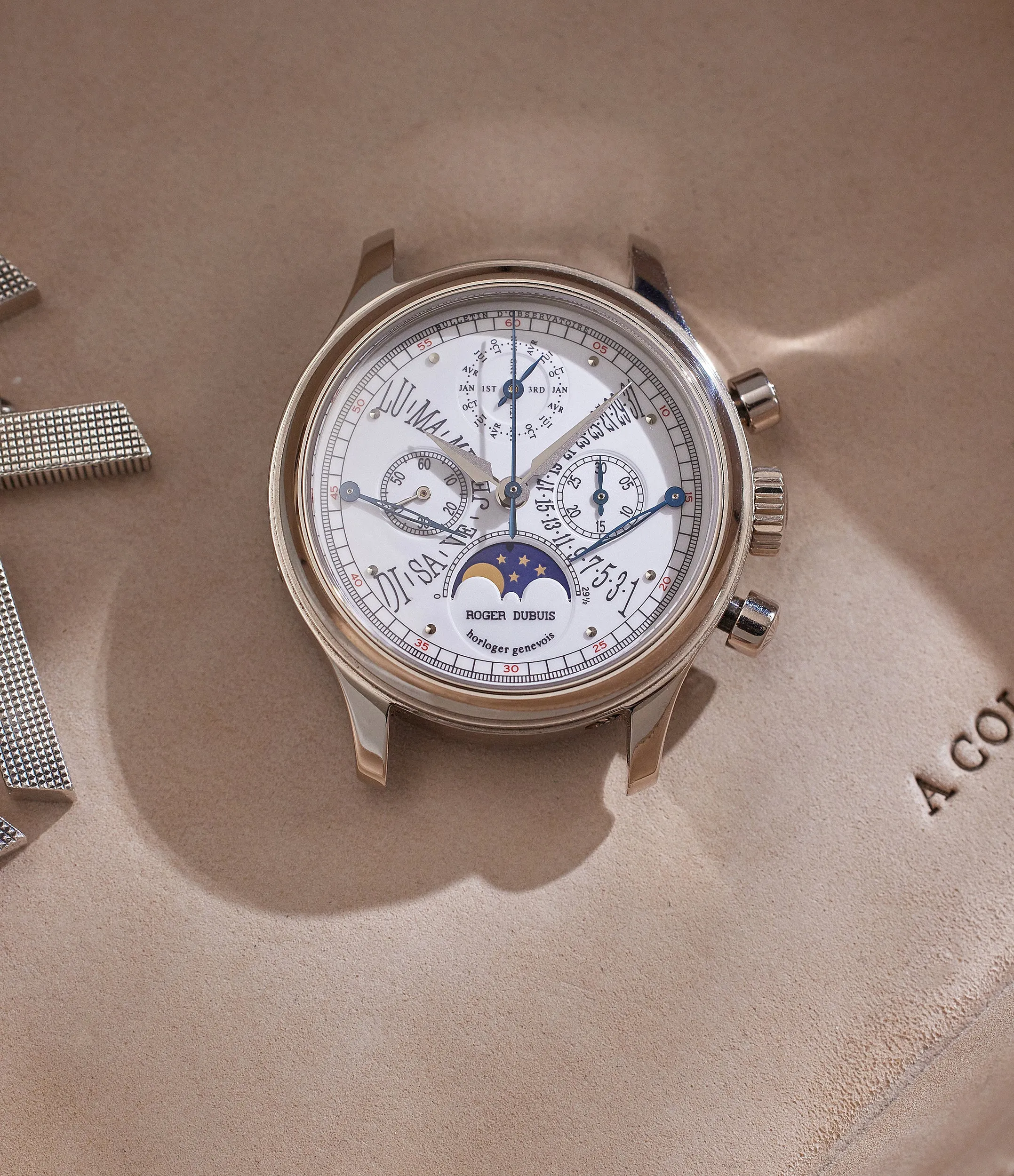 Bi-Retrograde Perpetual Calendar Chronograph | White Gold