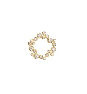 Big Circle Nr 01 18K Gold, Whitegold or Rosegold Brooch w. Diamonds