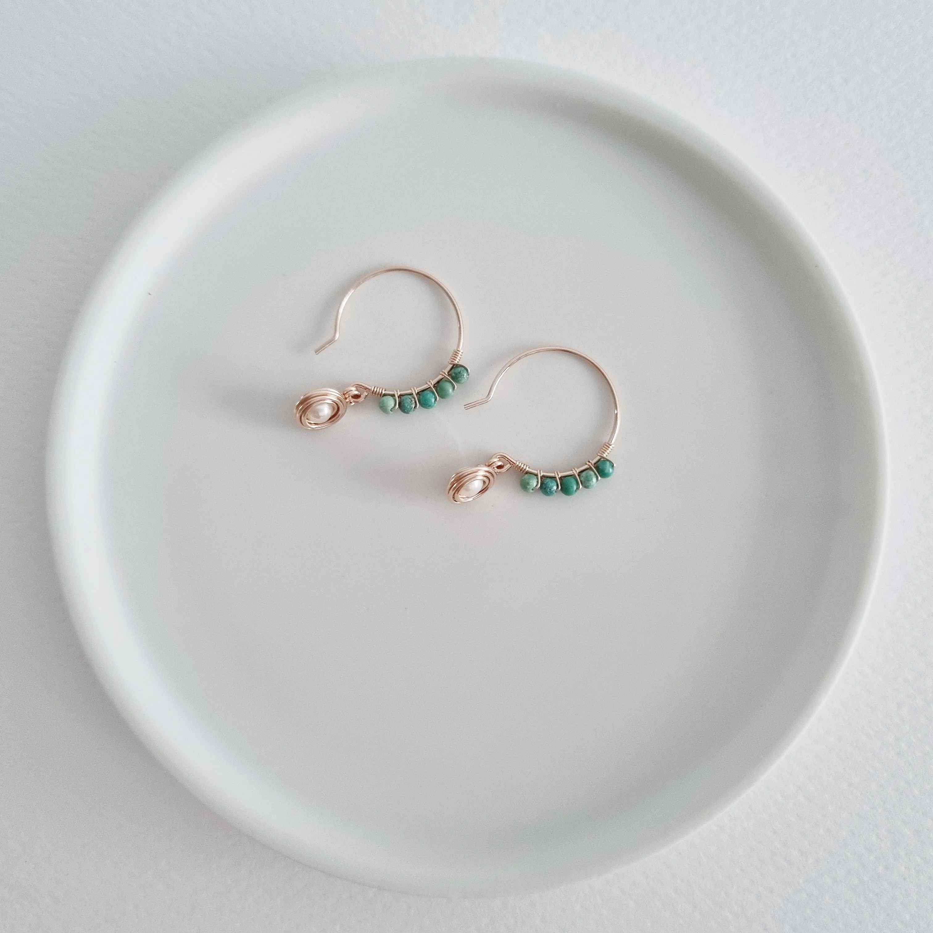 Brielle Earrings / Pearl | Turquoise