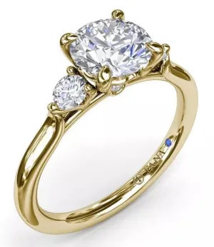 Brilliant Cut Three Stone Engagement Ring